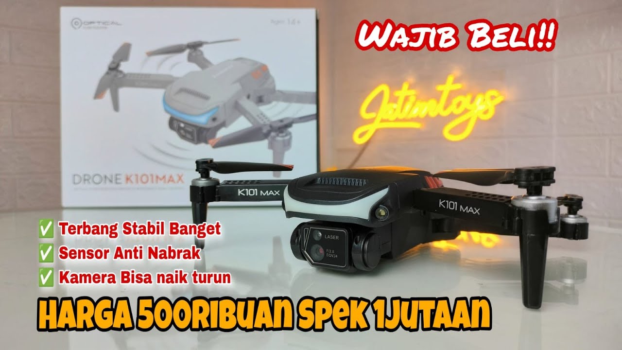 DRONE 400 RIBUAN TERBAIK & PALING STABIL - K101 MAX / XT9 Unboxing & Review