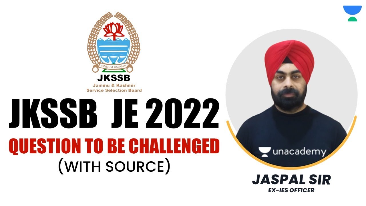 JKSSB JE 2022 Question to be challenged | Jaspal Sir (Ex-IES) #civil_engineering #gate_2023 #jkssb