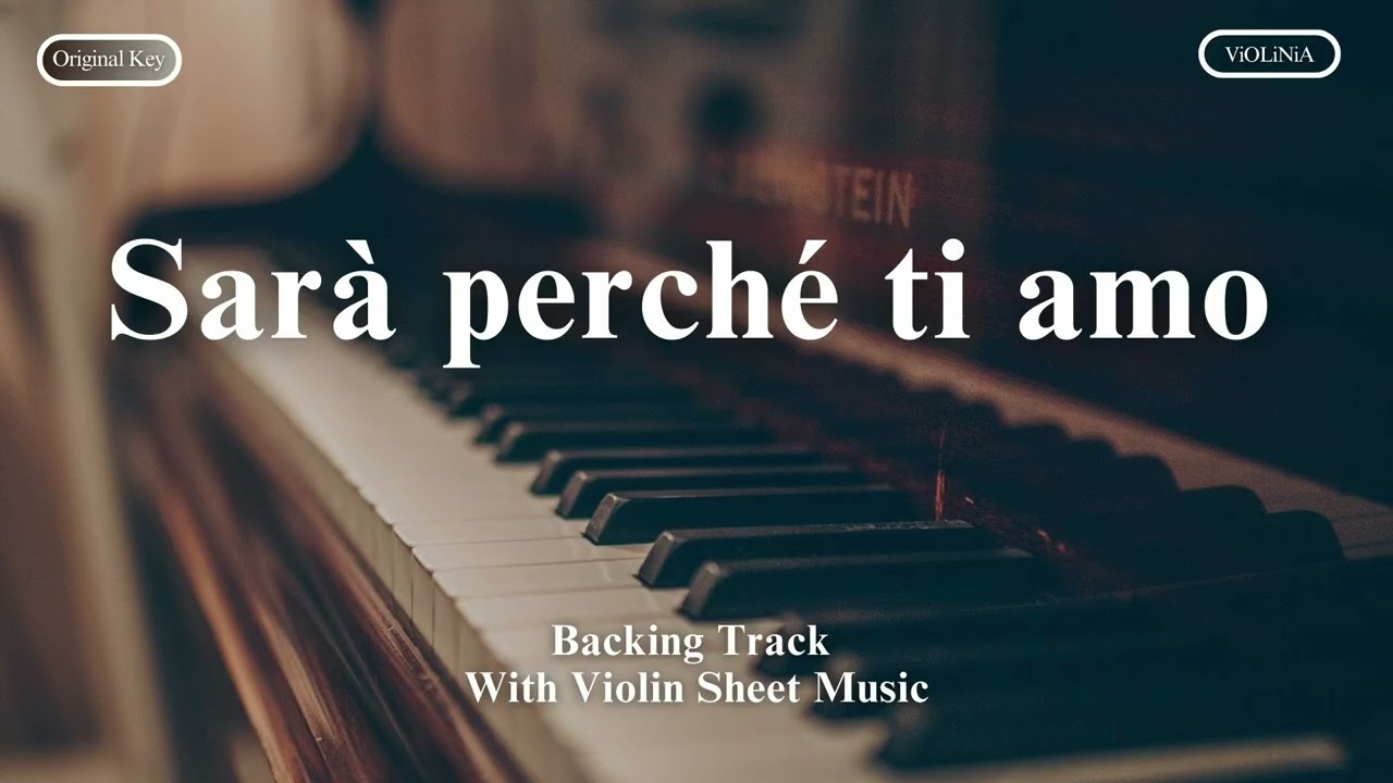 Sarà perché ti amo  (Karaoke / Backing Track) - Sheet Music Available