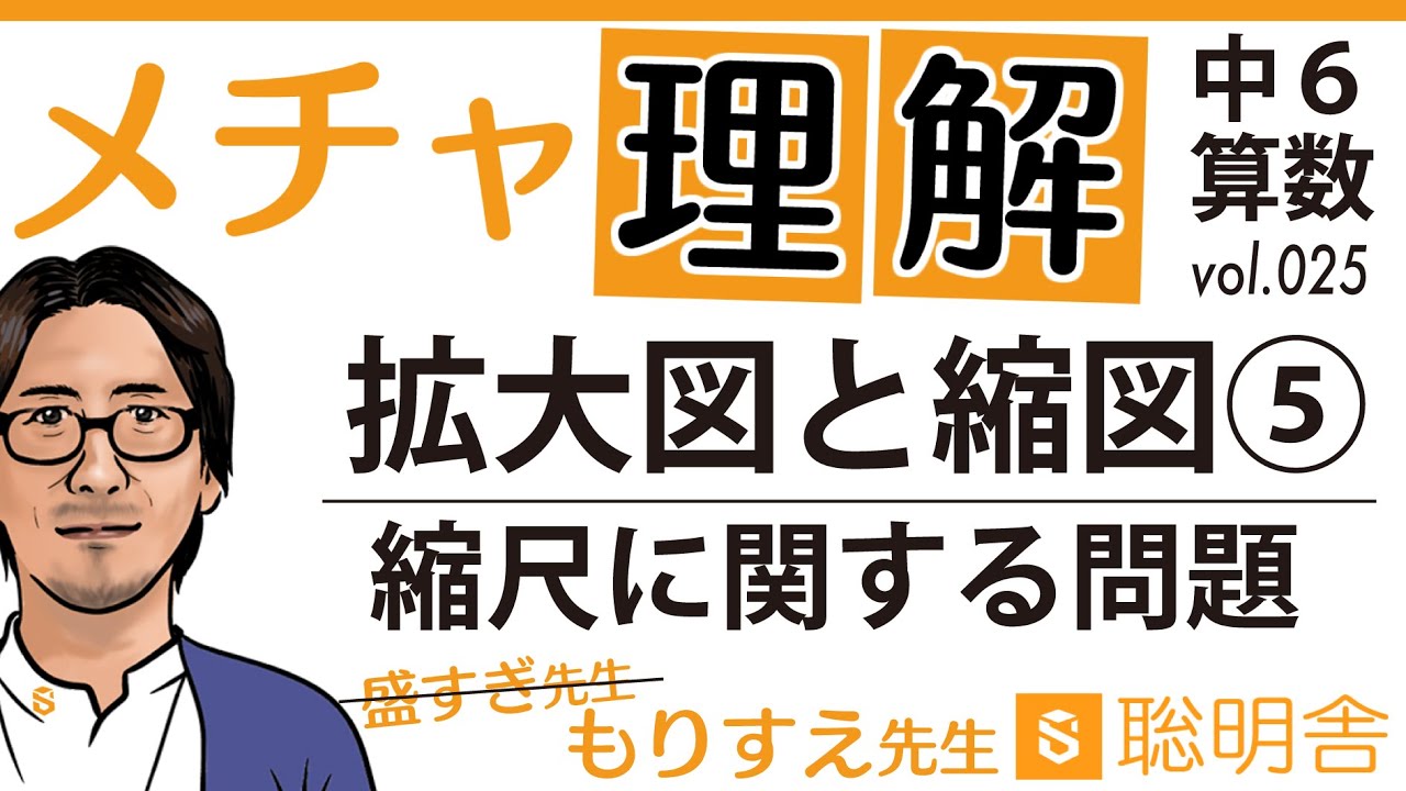 【小６算数025】拡大図と縮図⑤縮尺に関する問題