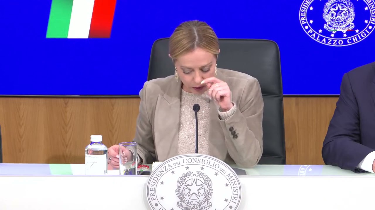 Consiglio dei Ministri: Interviene Giorgia Meloni sui provvedimenti adottati.