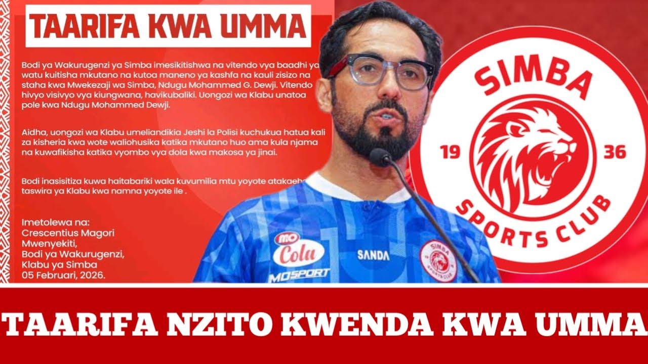 🔴#LIVE KIMENUKA SIMBA SC WATOA TAARIFA NZITO MUDA HUU KWENDA KWA UMMA