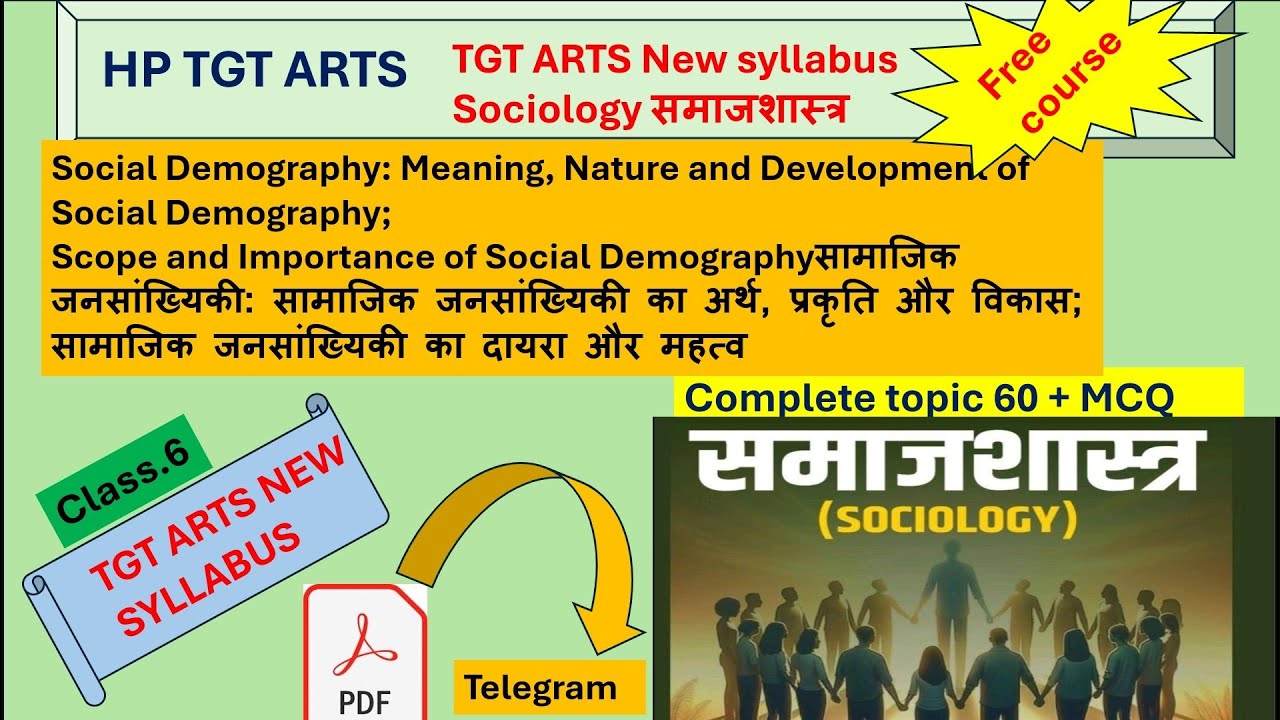 Social Demography: Meaning, Nature and Development of Social Demography;  Scope 