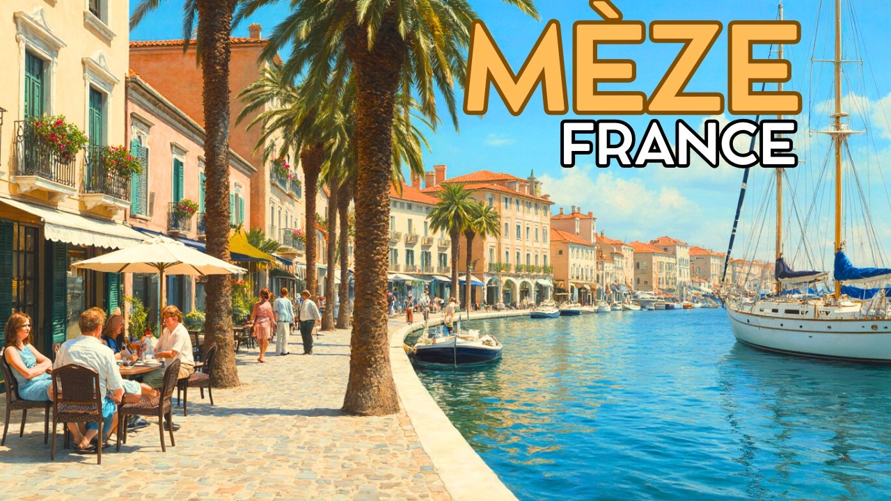 Stunning Walk in a Coastal French Town, Mèze 🇫🇷