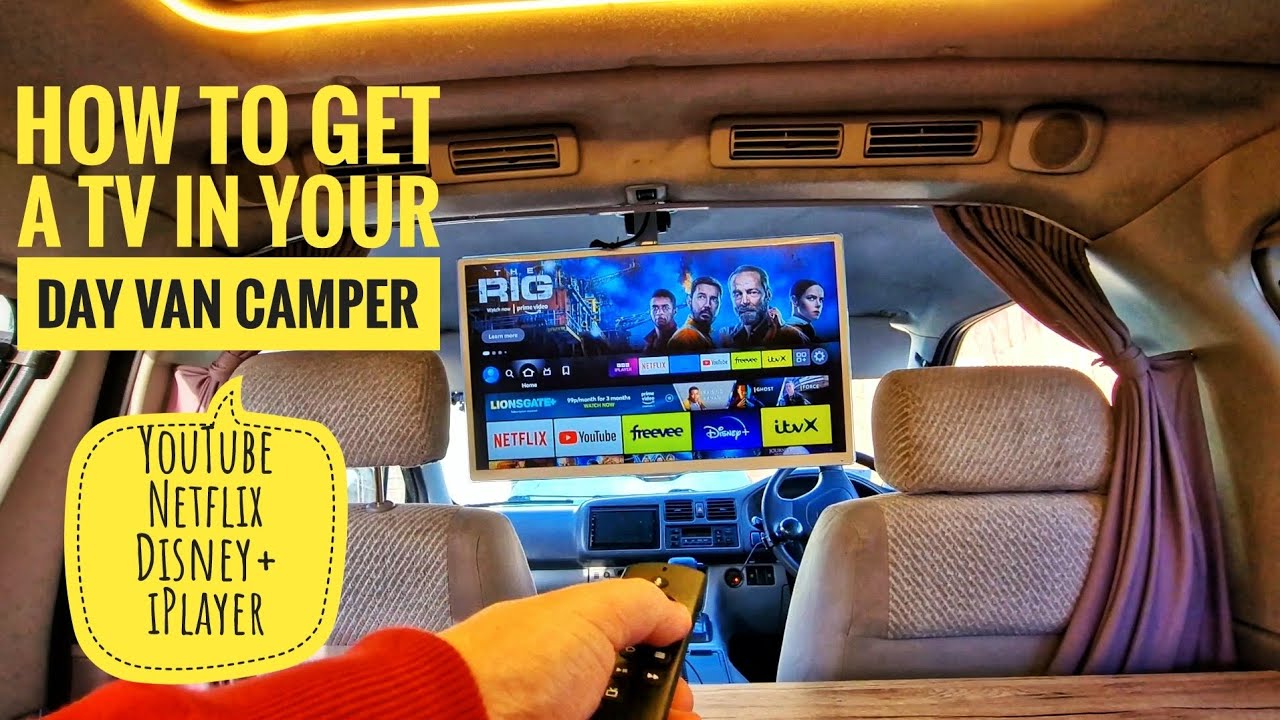 How I installed a TV in the day van // Mazda Bongo // Ford Freda