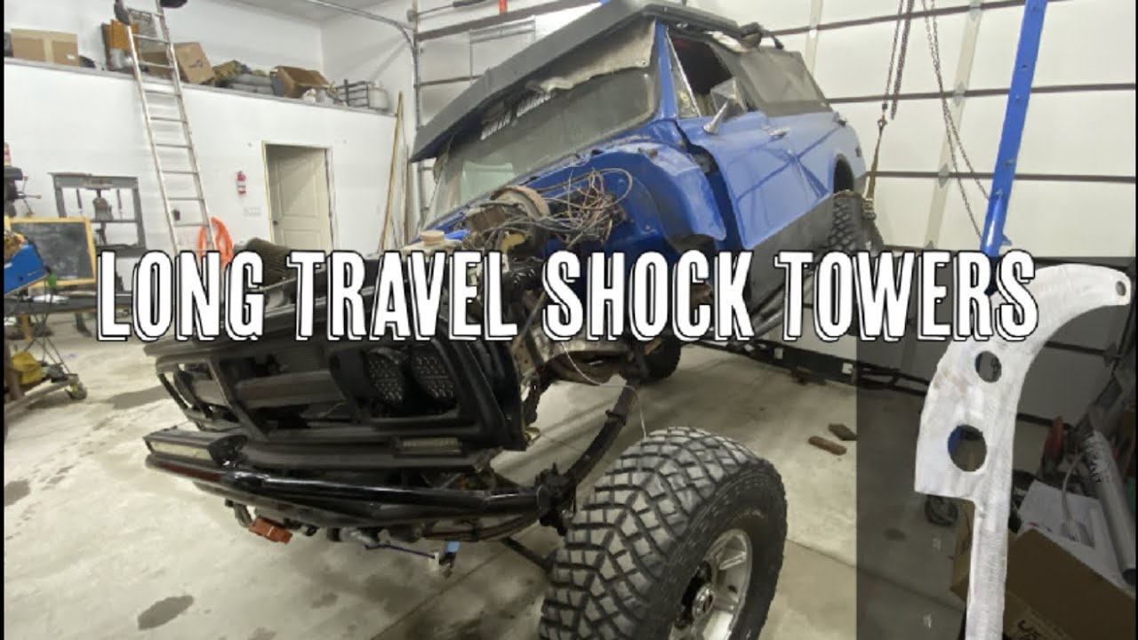 Extended Shock Towers installed on a K5 Blazer!                     #UintaGarage #longtravel