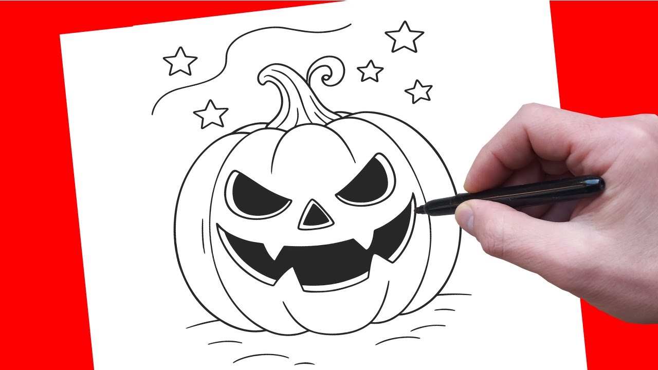 How To Draw a Halloween Pumpkin? Follow this Step-by-Step Tutorial!