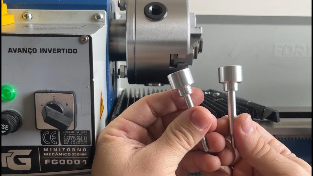 Primeira pe&ccedil;a no Mini Torno