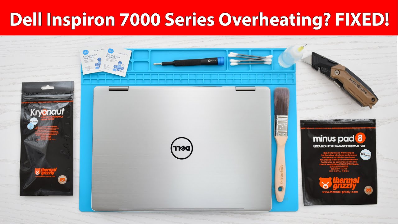 Замена и очистка термопасты, прокладок и термоклея для Dell Inspiron 13 серии 7000 (7373, 7375, 7...