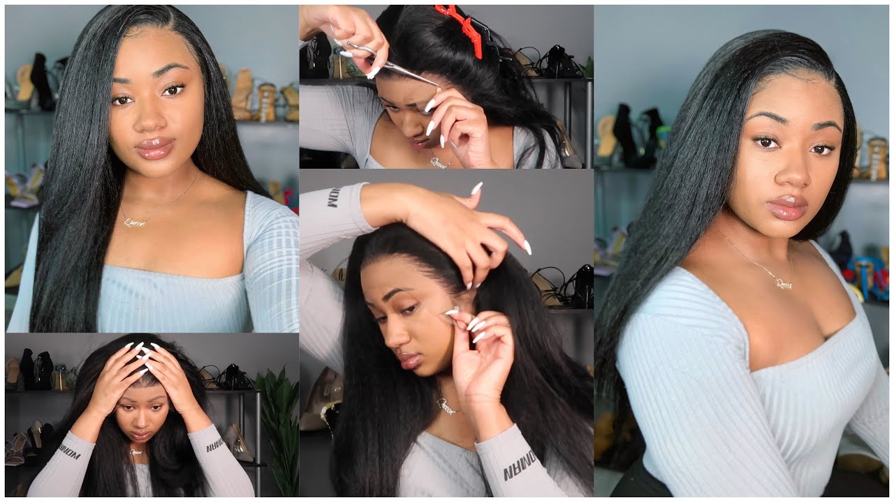 BEST $45 Kinky Straight Wig Human Hair Dupe Ever!!! | Outre Perfect Hairline Katya HD Lace Front Wig