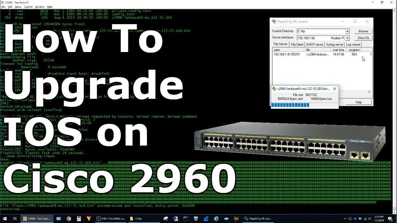 Как обновить Cisco IOS на коммутаторе 2960