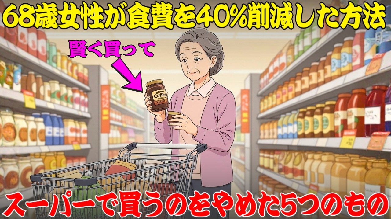 (日本人1%しか知らない) スーパーでこれら5つを買うのをやめただけで、68歳の女性が食費を40%削減した方法
