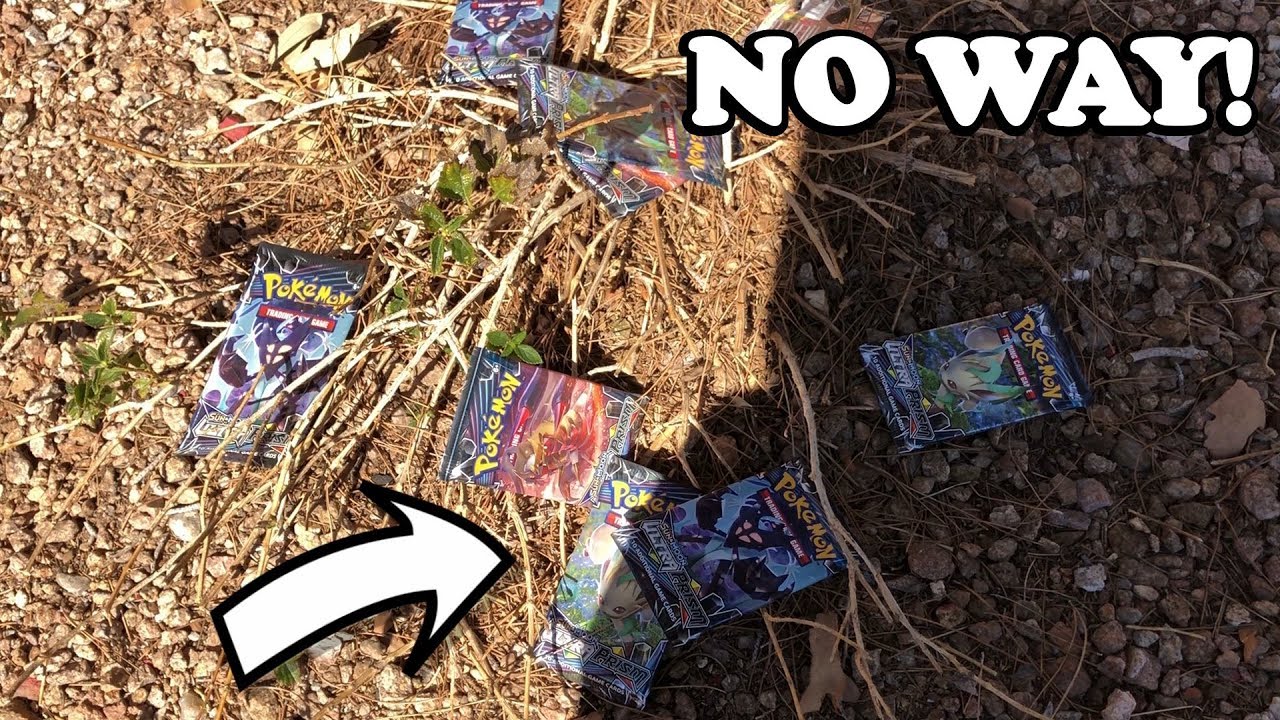 FOUND SECRET POKEMON BOOSTER PACKS HIDDEN IN PUBLIC!