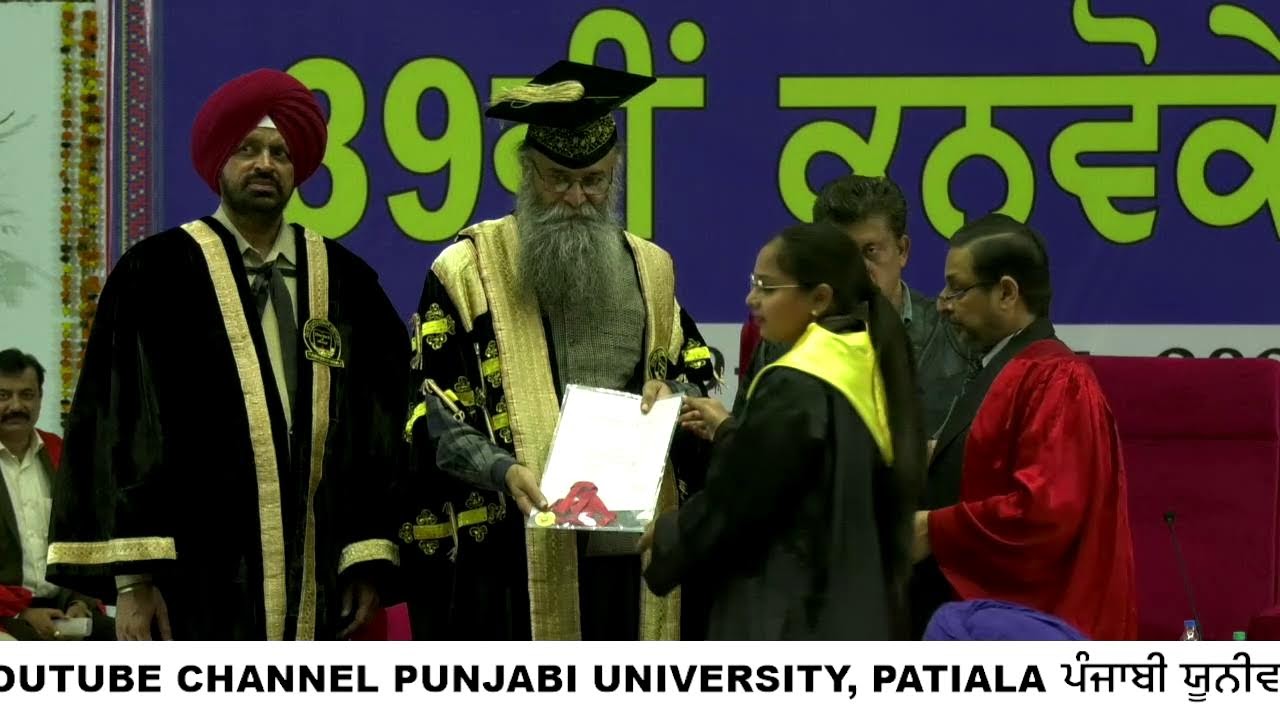 39th Convocation of Punjabi university,  Patiala  on December 9, 2021
