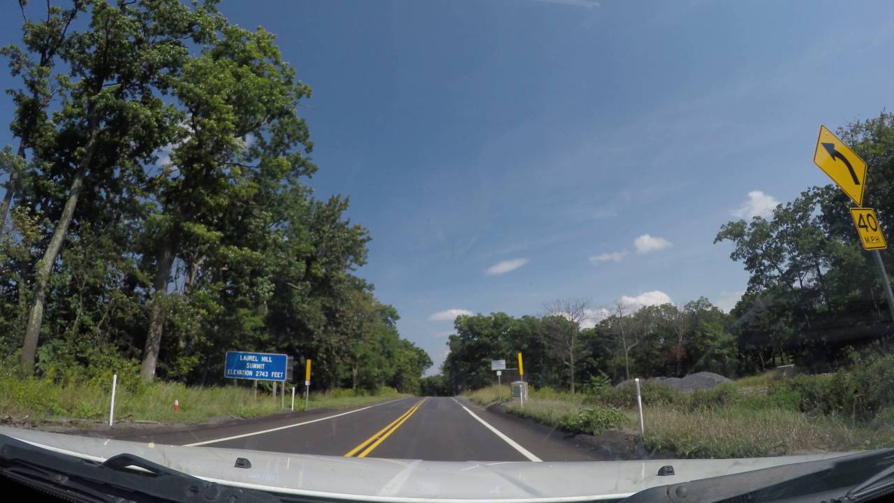 Arriving at Laurel Highlands Hiking Trail Mile 57 Route 271 access
