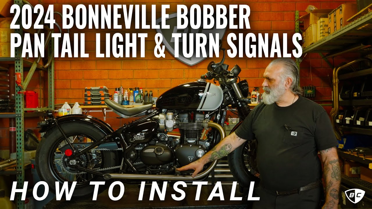 How to Install Pan Tail Light + License Mounted / Front Turn Signal Kit on 2024 Bonneville Bobber