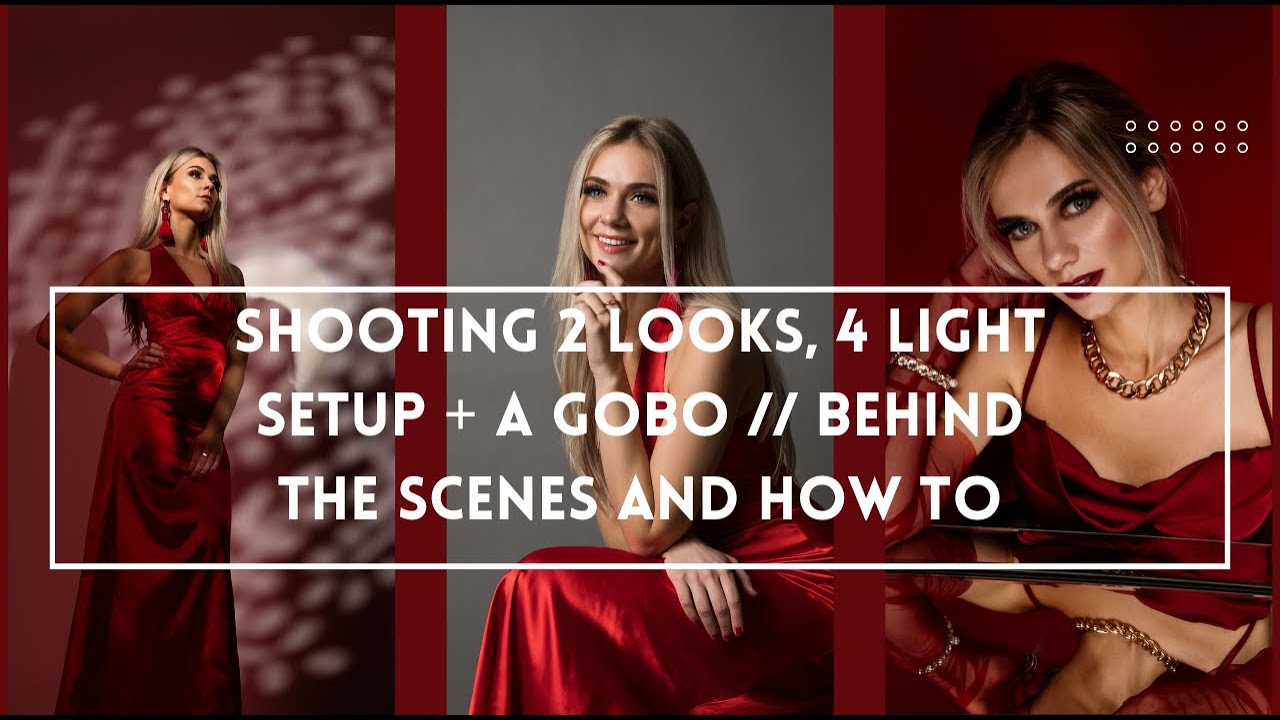 Shooting 2 looks, 4 light setup + a Gobo // behind the scenes and how to
