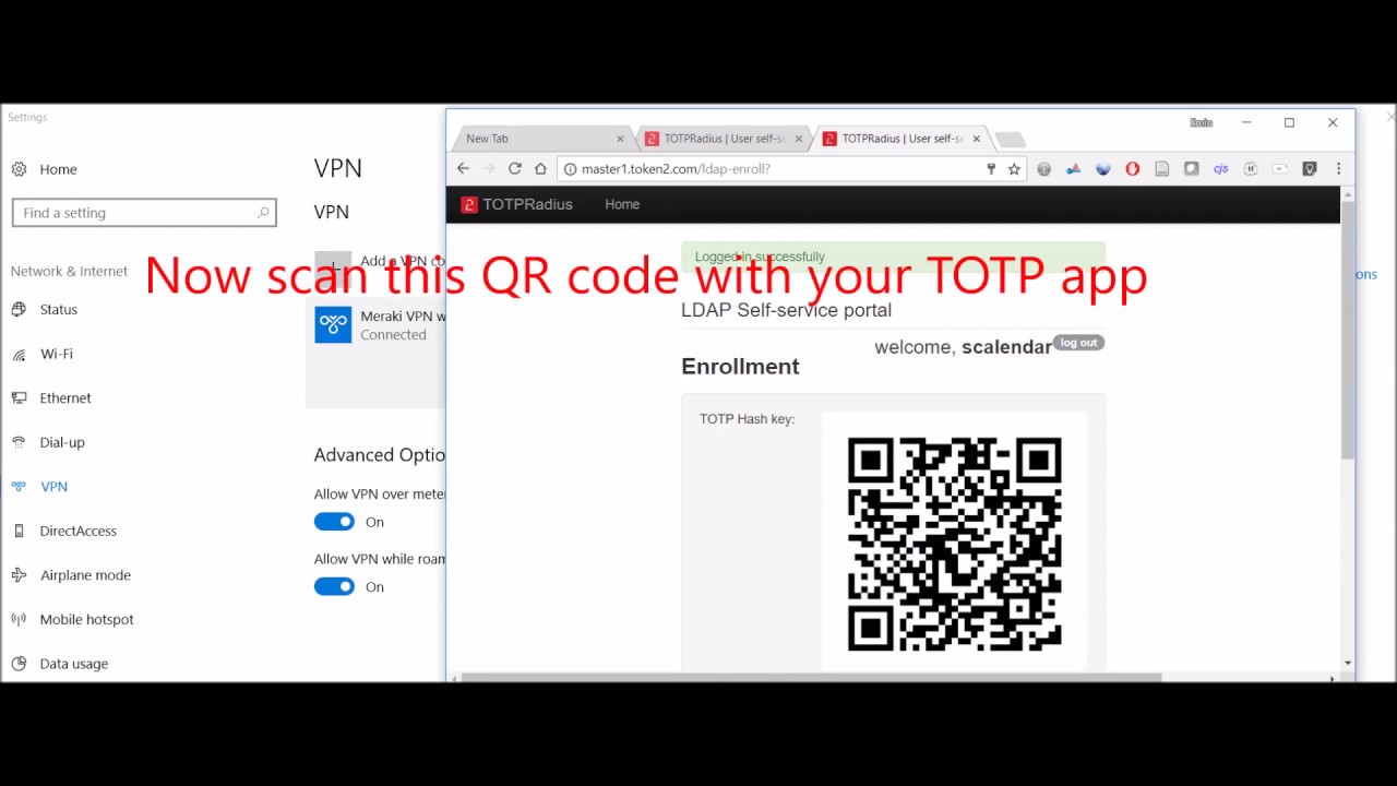 Meraki CVPN with two-factor authentication