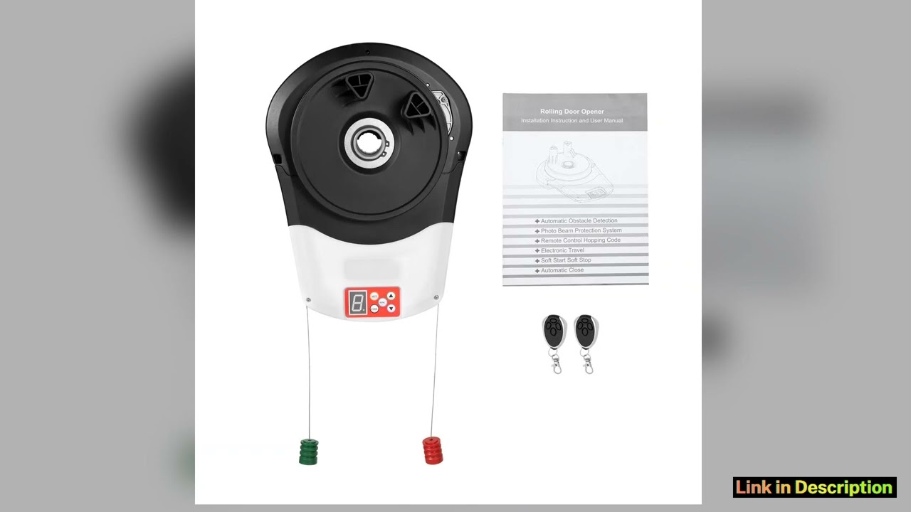 100W Automatic Roller Up Door Opener with 2 Remotes Commercial Garage Electric Roller Shutter Door