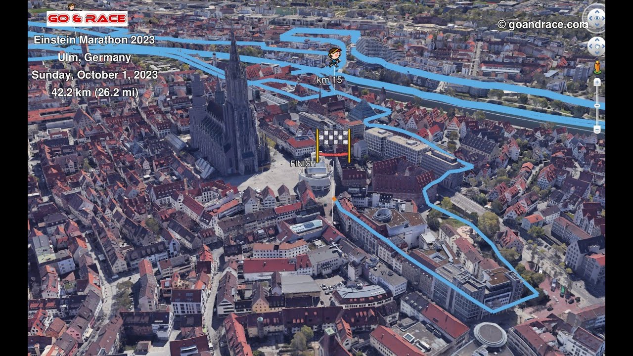 Einstein Marathon 2023: fly over the marathon 3D course map!