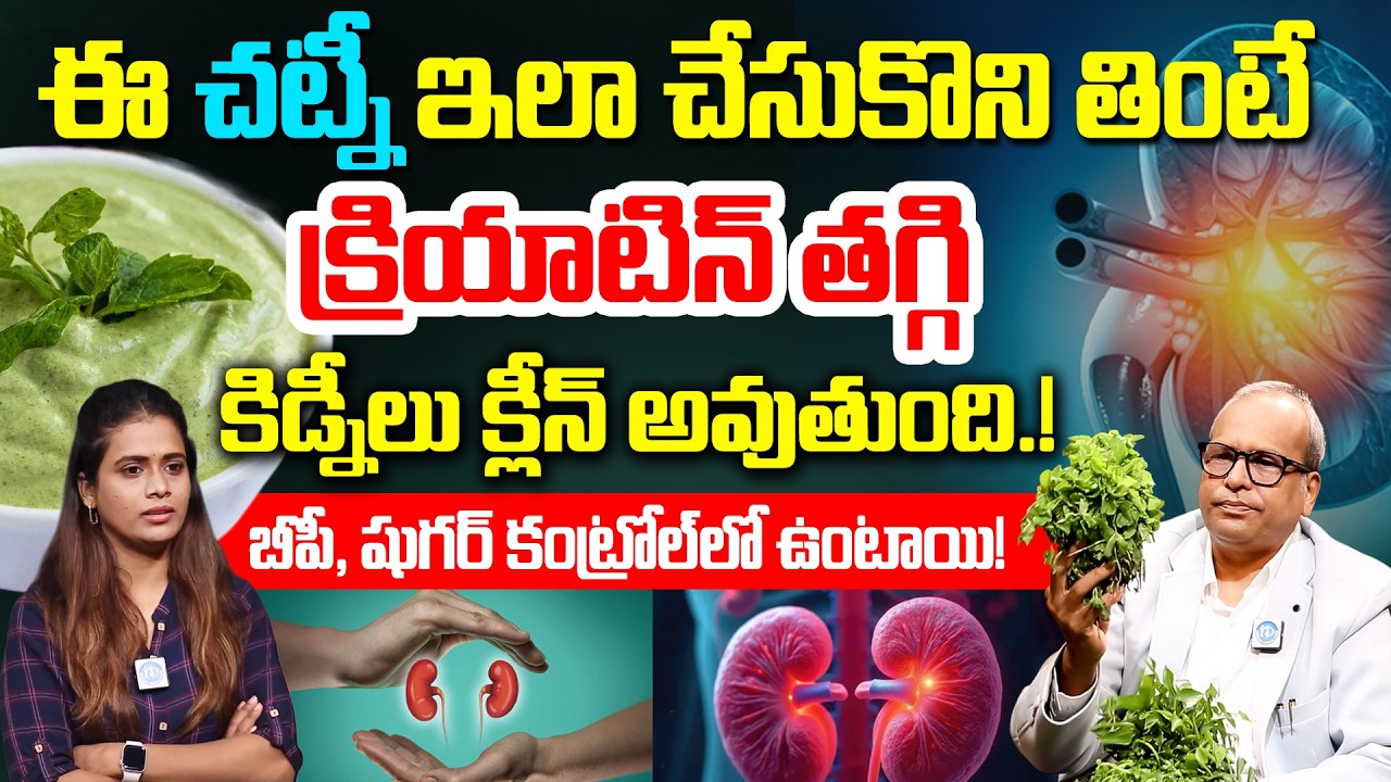 Dr G Srinivas Gupta - పుదీనా చట్నీ ఇలా తీసుకుంటే కిడ్నీలు క్లీన్ అవుతాయి.! | Healthy Kidney | iDream