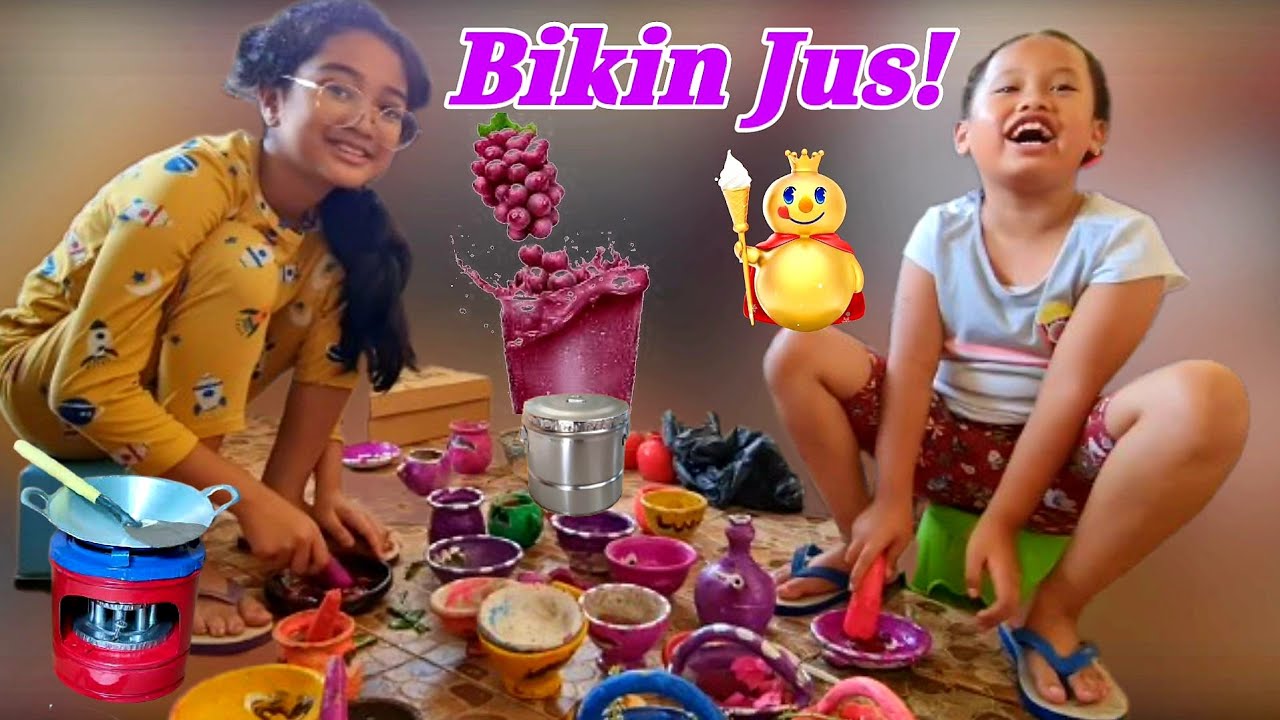 Drama Masak: Bikin Jus Dari Sari Bunga 💜 Main Masak Masakan Ala Hanum Bocil - Hanum Diary