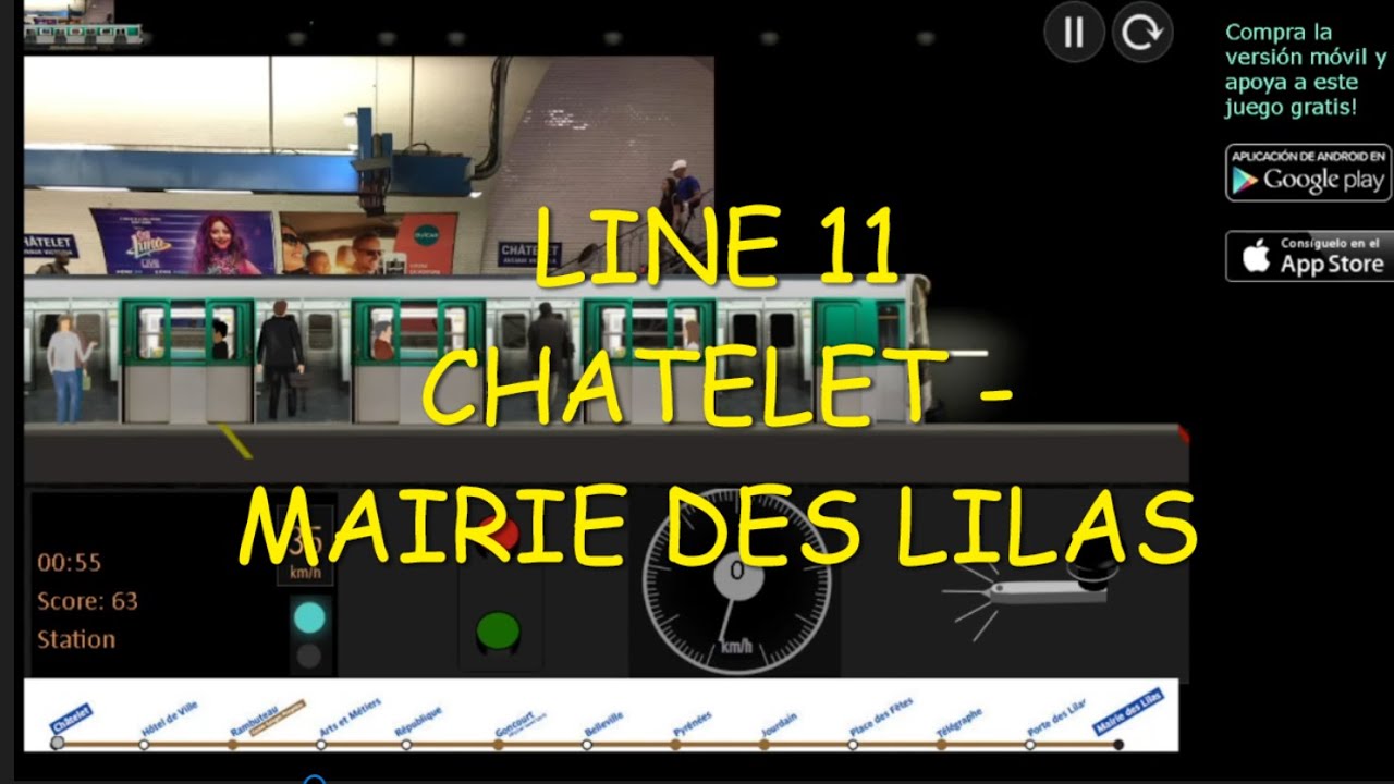 Paris Metro Simulator - Line 11(Chatelet - Mairie Des Lilas) MP - 73