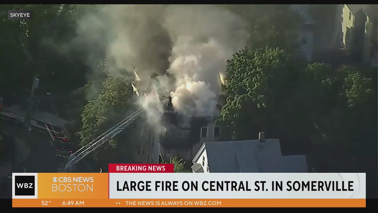 Large fire breaks out at multi-family Somerville home