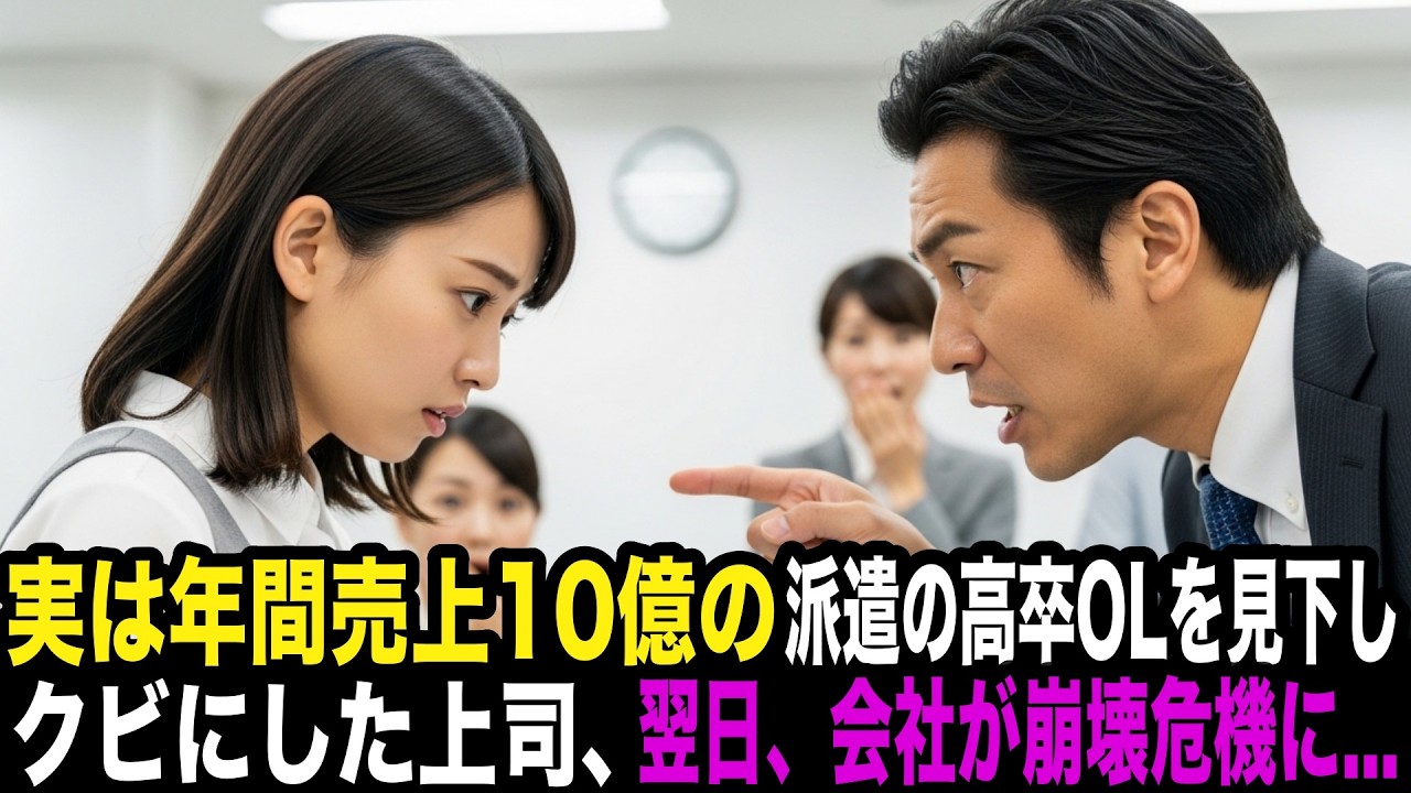 実は、年間売上１０億円を叩き出していたと知らず見下された高卒派遣OL。クビにした翌日、会社は崩壊寸前に…
