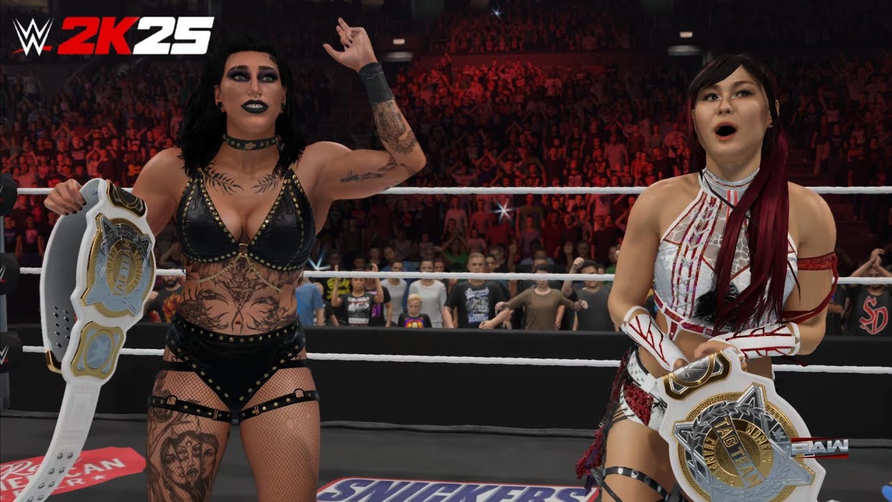 Rhea Ripley & IYO SKY capture the WWE Women's Tag Team Titles: Raw - WWE 2k25!!!!!!