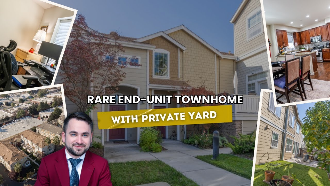 Rare End-Unit Townhome in San Jose | Private Backyard | Low HOA
