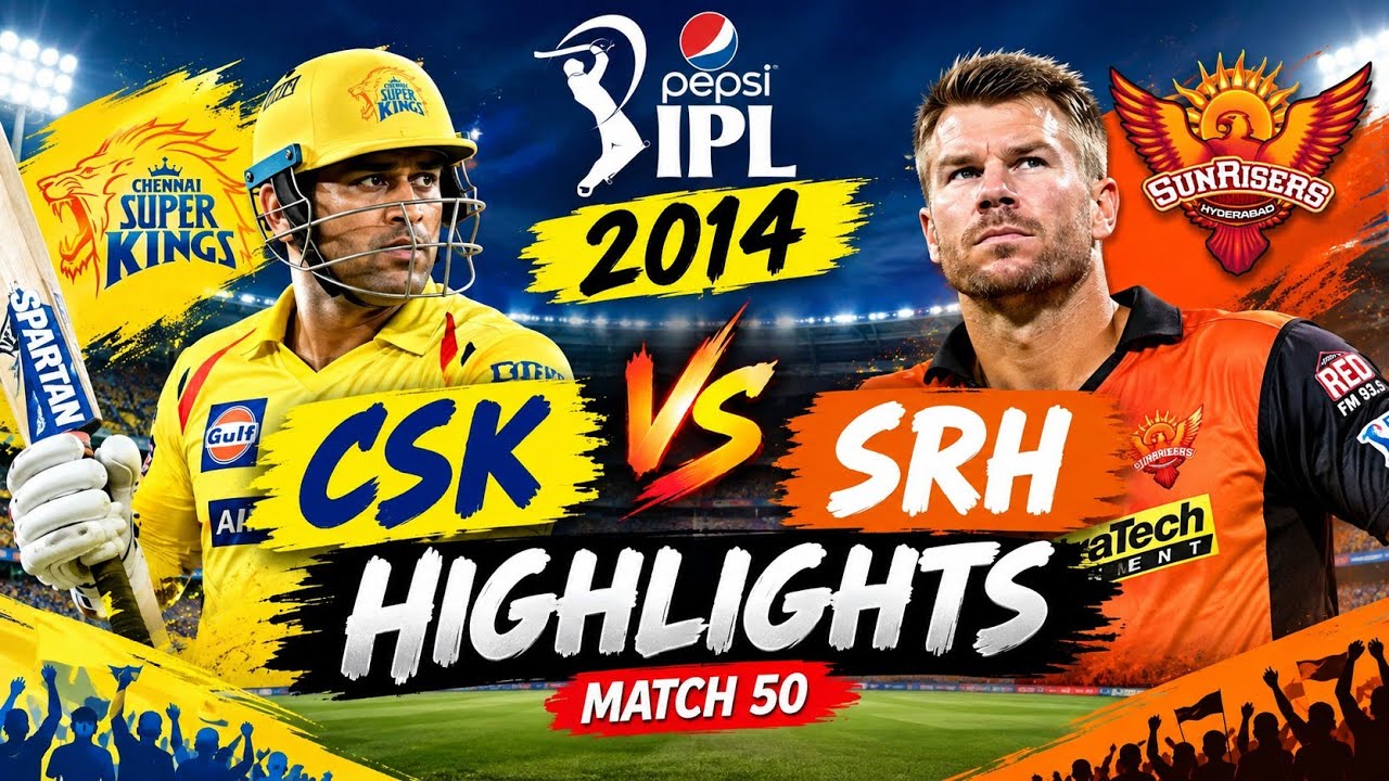 CSK vs SRH 🔥 IPL 2014 Match 50 Highlights | Chennai Super Kings vs Sunrisers Hyderabad 🏏