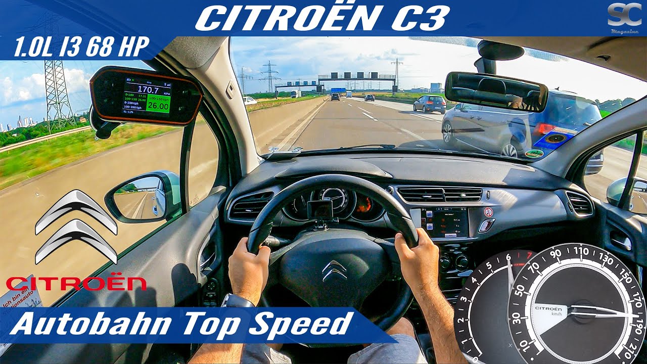 Citroën C3 (2015) - Autobahn Top Speed Drive POV