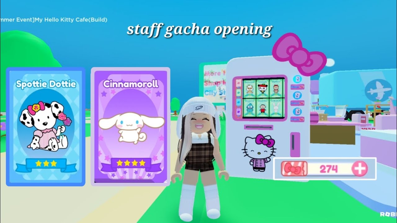 staff gacha opening (270+ gacha tix) | my hello kitty cafe (roblox)