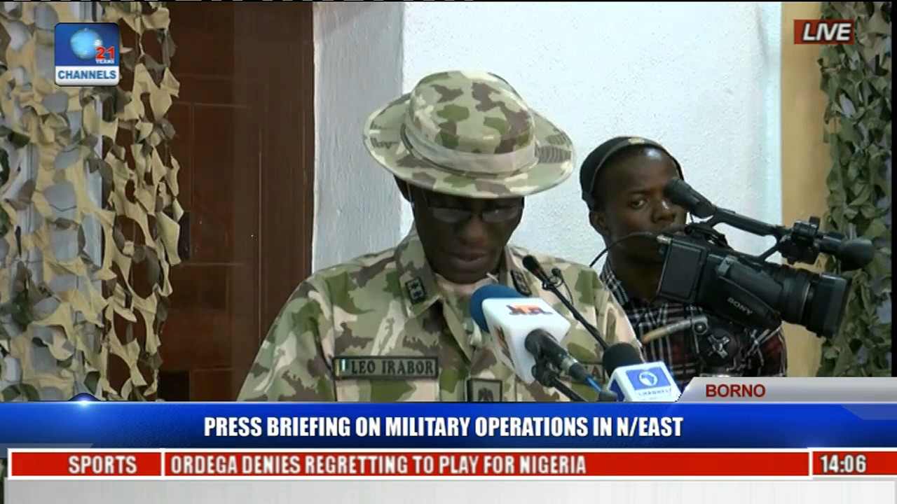 Maj Gen Lucky Irabor Briefs On Military Operations In North East Pt 1