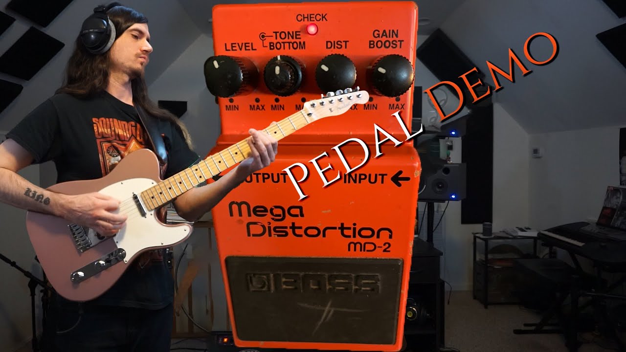 Boss MD-2 Mega Distortion Pedal Demo (No Talking)