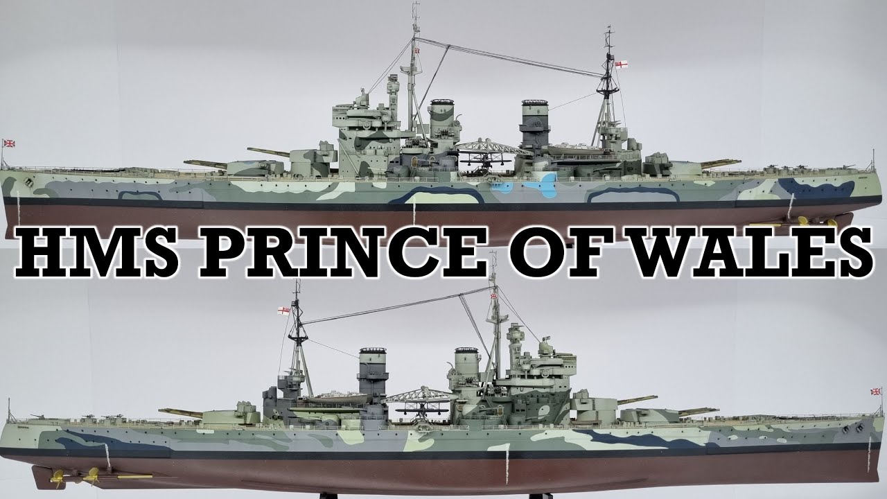 Модель корабля HMS Prince of Wales в масштабе 1:350 с супердетализированным комплектом для модерн...