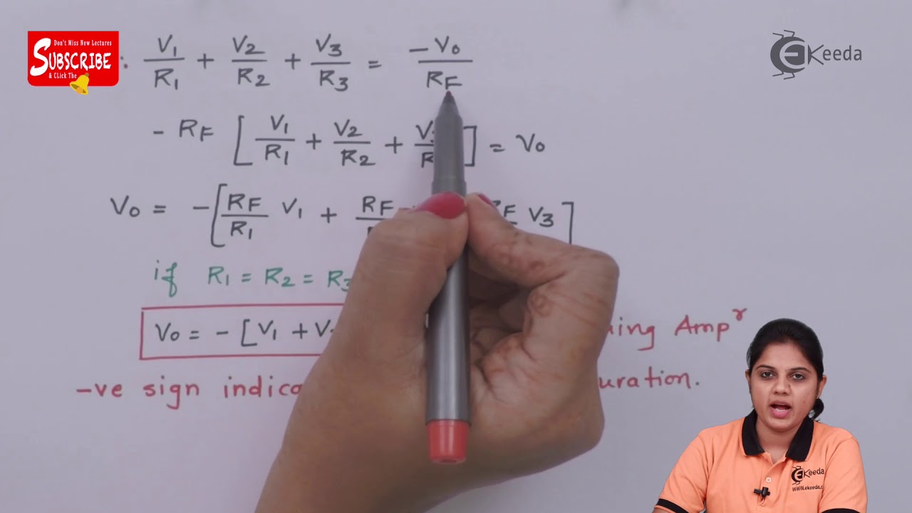 Inverting Adder Summing Amplifier - Operational Amplifier and 555 Timer - Industrial Electronics