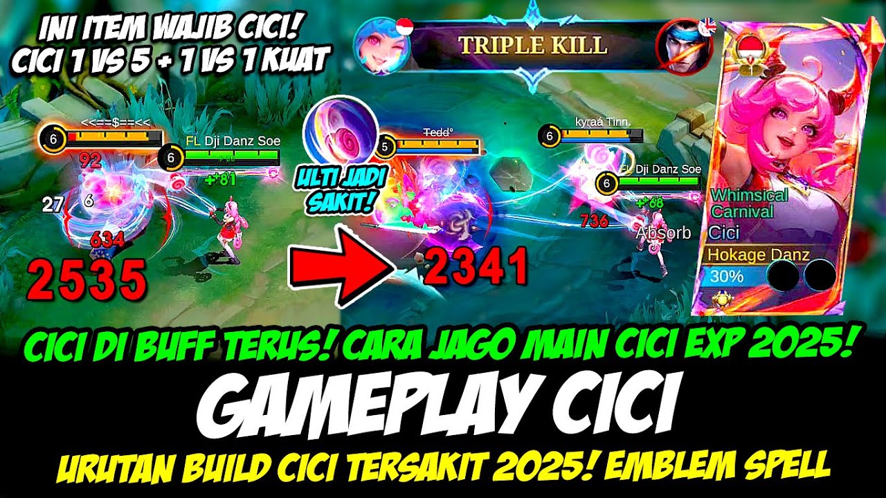 CARA JAGO MAIN CICI EXP LANE 2025 + ITEM CICI JADI META❗BUILD CICI TERSAKIT❗GAMEPLAY CICI TOP GLOBAL