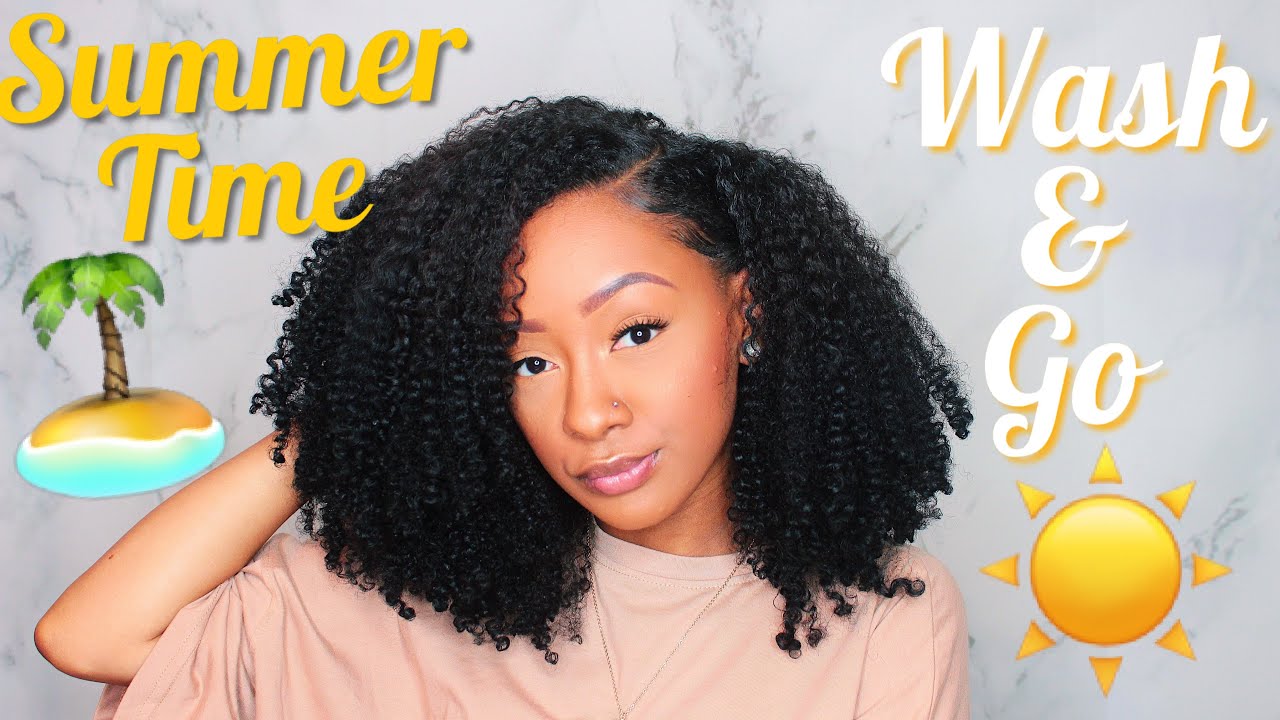 Summer Time Wash & Go Routine for Natural Hair (No Gel)