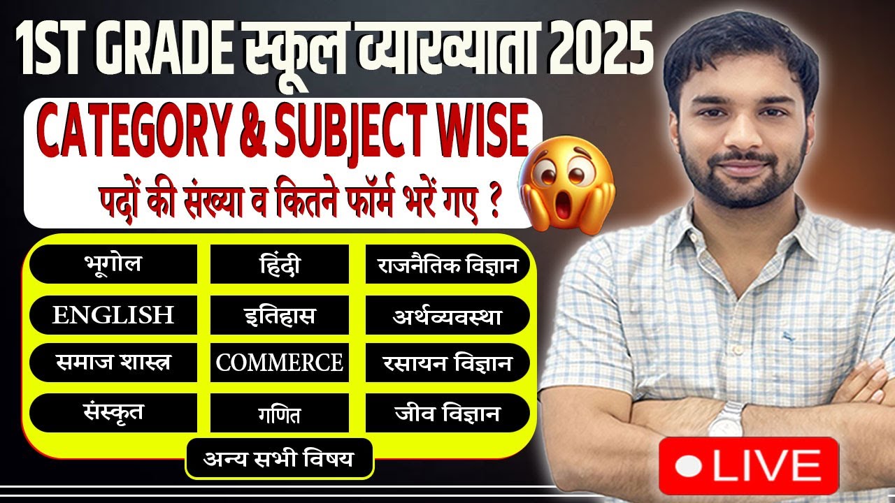 RPSC 1ST GRADE VACANCY UPDATE | केटेगरी वाइज कितने फॉर्म भरे गए ? |  1ST GRADE NEW VACANCY 2024 |