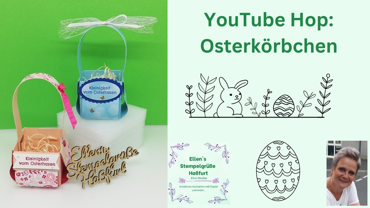YouTube Hop: Kleines Osterkörbchen mit DSP Schmetterlingszart