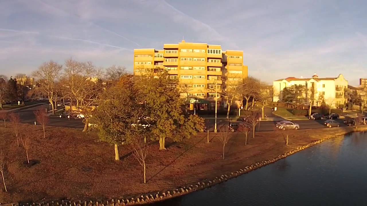 Drone over Sunset Lake. ASBURY PARK