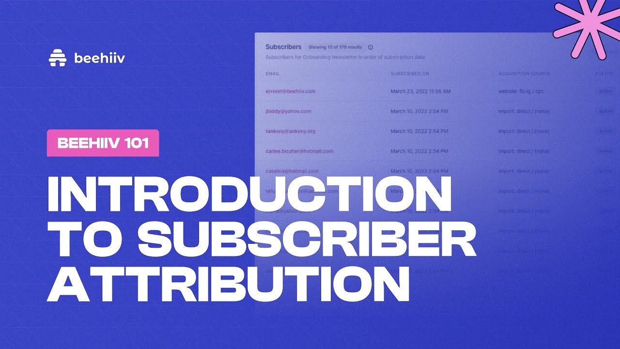 Introduction to subscriber attribution - beehiiv 101 (Tutorial)