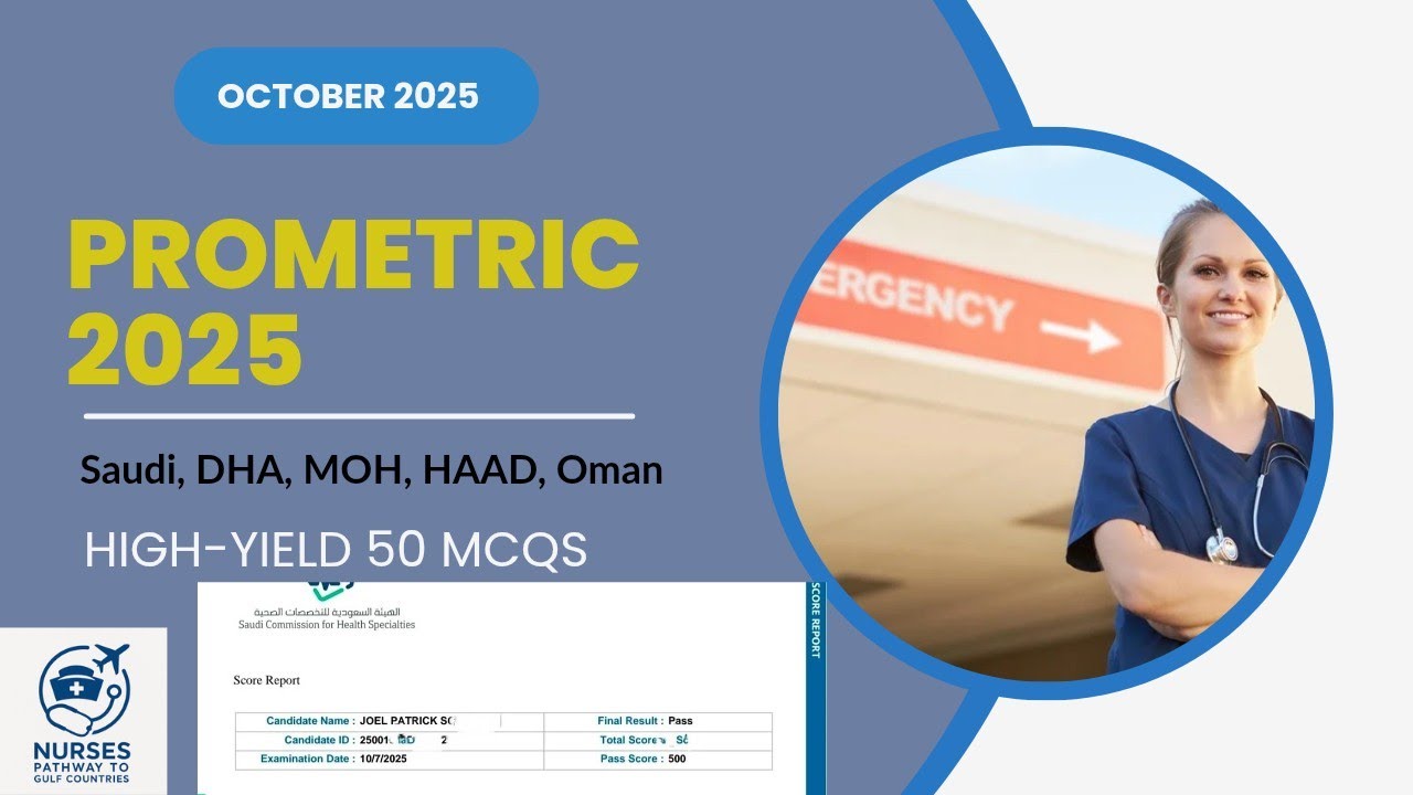 Prometric 2025  MCQs with Detailed Rationales | Saudi Prometric, DHA, MOH Exam Preparation