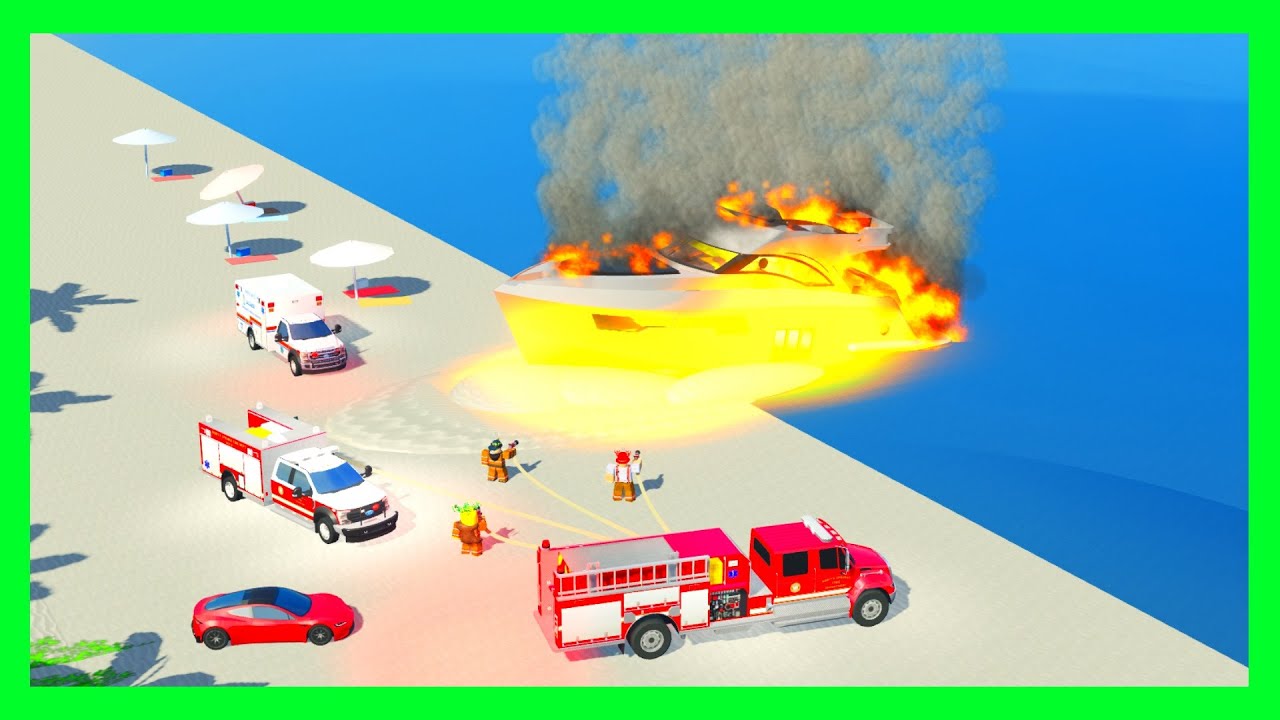 YACHT CRASHES AND EXPLODES! *BABY GW BURNED* Southwest Florida Roleplay