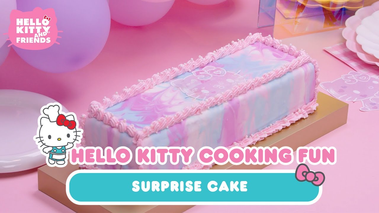 Hello Kitty 50th Anniversary Surprise Cake | Hello Kitty Cooking Fun
