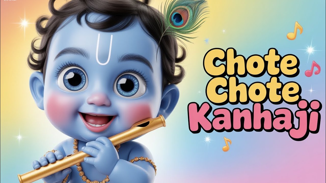 Chote Chote Kanha Ji 🦚🎶 | Little Krishna Song | Krishna Bhajan for Kids | TumBakTu Kahaniyan