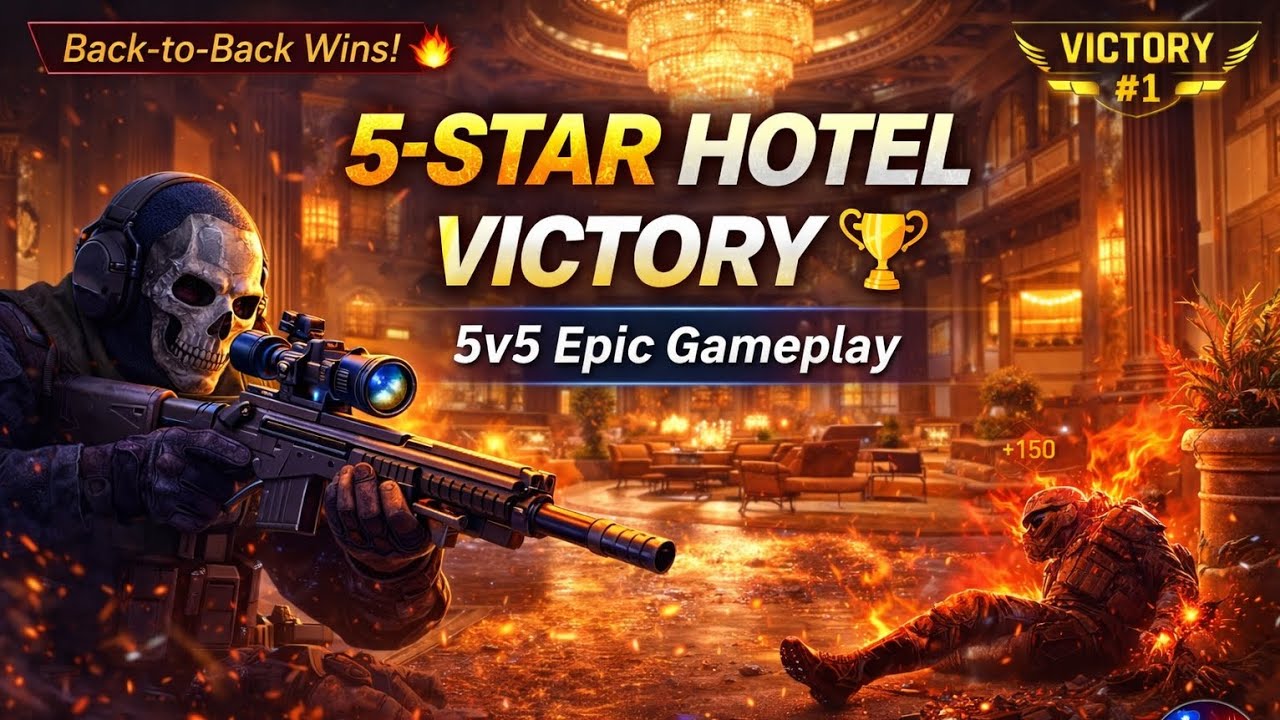 5-STAR HOTEL Intense 5v5 Match 🔥 | Epic Victory in Call of Duty | Hindi Gameplay