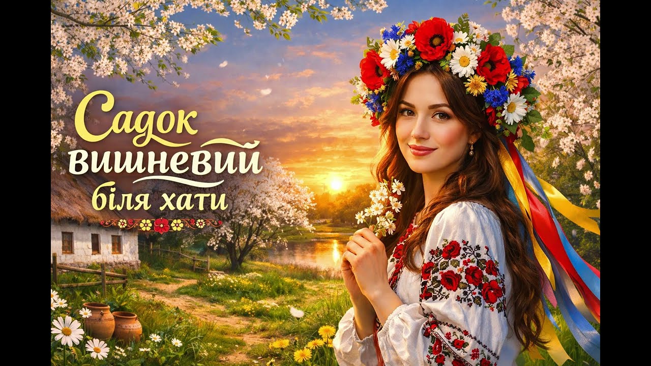 Садок вишневий коло хати #ukraine #music #musica #song #lyrics #ukrainemusic #military